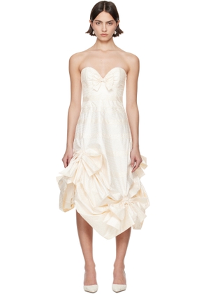 SUPER YAYA SSENSE Exclusive Bridal Capsule Beatrice Strapless Midi Dress