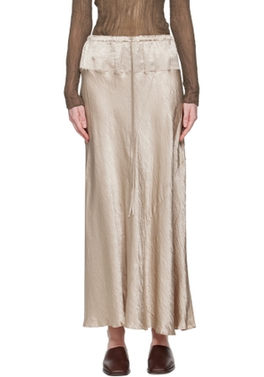 Lauren Manoogian Beige New Luster Maxi Skirt