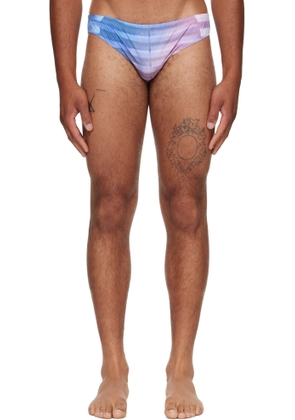 Jean Paul Gaultier Blue & Pink 'The Air' Swim Briefs