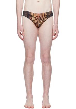 Jean Paul Gaultier Brown 'The Wood' Swim Briefs