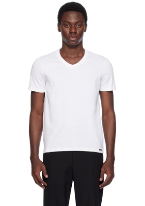 TOM FORD White Cotton Stretch Jersey T-shirt