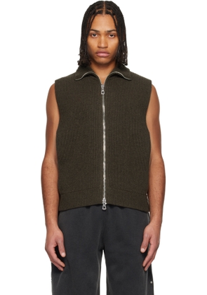 Jean Paul Gaultier Brown Turtleneck Sweater Vest