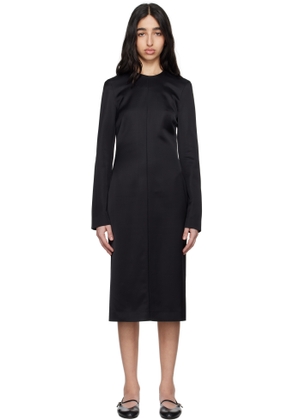 TOTEME Black Lean Satin Midi Dress