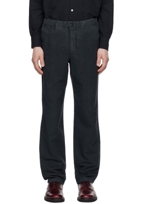 NORSE PROJECTS Navy Ezra Relaxed Cotton Linen Trousers
