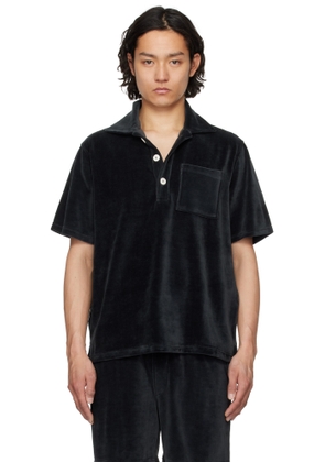 OAS Black Girona Velour Polo