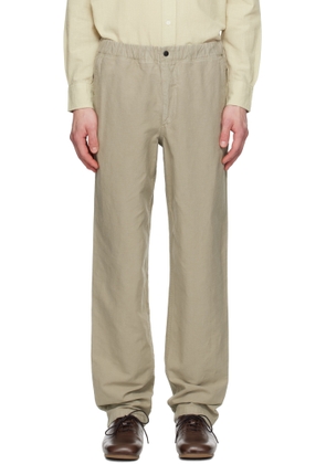 NORSE PROJECTS Taupe Ezra Relaxed Cotton Linen Trousers