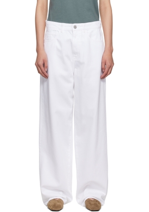 Róhe White Signature Baggy Fit Jeans