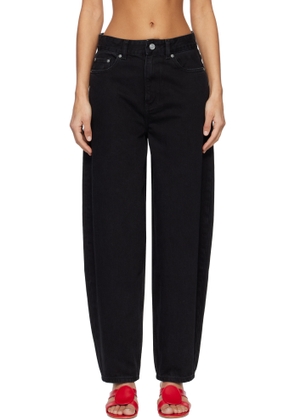 GANNI Black Loose Rigid Stary Jeans