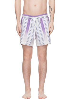 COMMAS Purple Striped Swim Suit