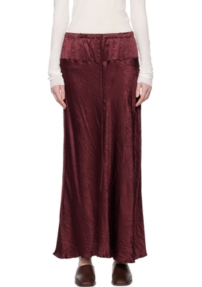 Lauren Manoogian Burgundy New Luster Maxi Skirt