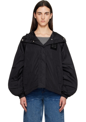 GANNI Black Nylon Jacket