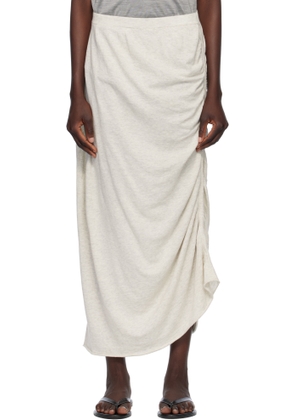 Lauren Manoogian Gray Drape Maxi Skirt