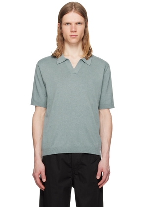 NORSE PROJECTS Blue Leif Cotton Linen Polo