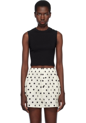 FLORE FLORE Black Esmé Crop Tank Top