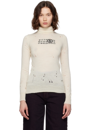 MM6 Maison Margiela Off-White Wool Turtleneck