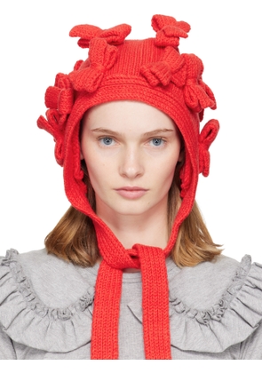 Comme des Garçons Girl Red Bow Bonnet Hood