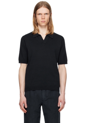 NORSE PROJECTS Navy Leif Cotton Linen Polo