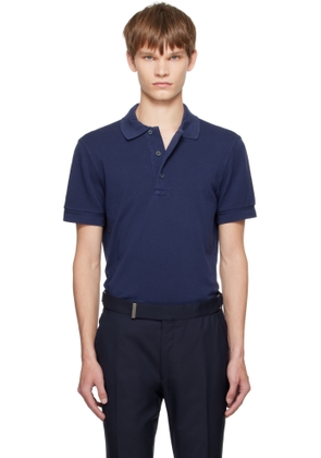 TOM FORD Blue Piquet Polo