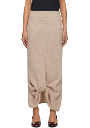Lauren Manoogian Beige Knot Midi Skirt