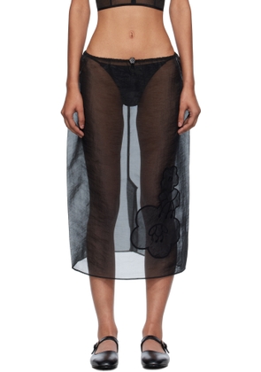 Cecilie Bahnsen Black Bambi Midi Skirt