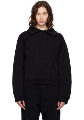 MM6 Maison Margiela Black Collared Sweatshirt