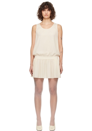 RECTO Off-White Gathered Detail Minidress