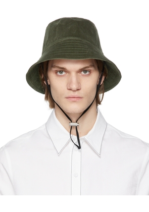 Erdem Green Corduroy Bucket Hat