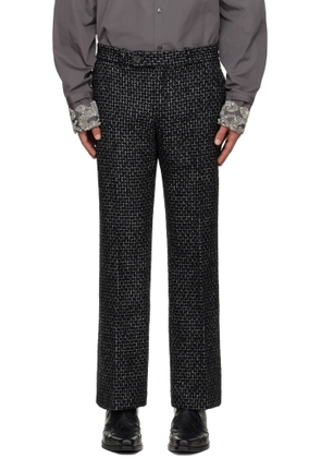 Ernest W. Baker Black Loose Fit Flare Trousers