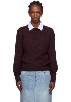 Maison Margiela Burgundy Crewneck Sweater