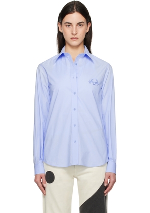 Moschino Blue Laurel Crown Emblem Shirt