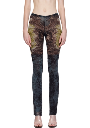 Jean Paul Gaultier Black & Yellow 'The Médaillon' Lounge Pants