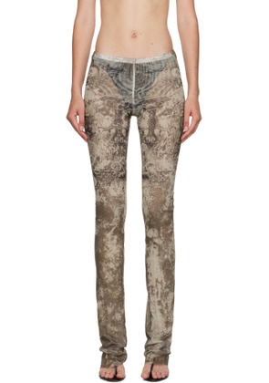 Jean Paul Gaultier Beige 'The Médaillon' Lounge Pants