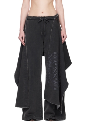 Jean Paul Gaultier Gray Laurel Stamp Sweatpants