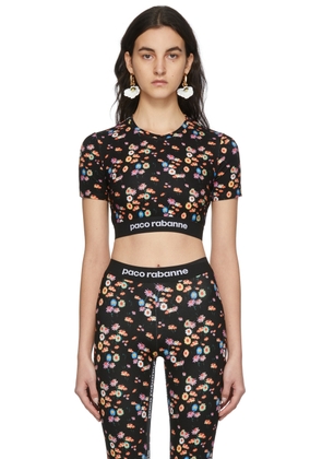 Rabanne SSENSE Exclusive Black Capsule Active Crop T-Shirt