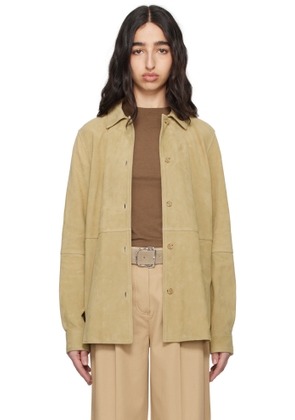 TOTEME Beige Soft Suede Overshirt