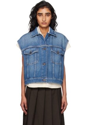 Weekend Max Mara Blue Mappa Denim Vest