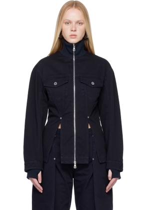 Jean Paul Gaultier Navy 'The Slit' Denim Jacket