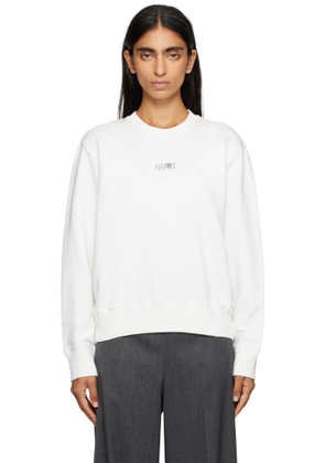 MM6 Maison Margiela Off-White Logo Patch Sweatshirt