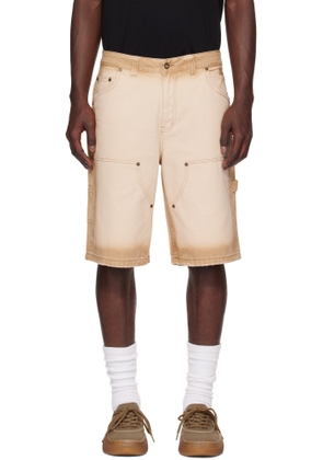 Dime Beige Carpenter Denim Shorts