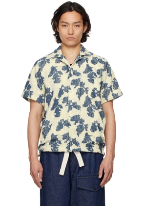 OAS Off-White & Blue Sail Contraste Cuba Terry Shirt