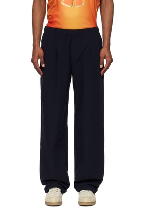 Dime Black Pleated Nylon Trousers