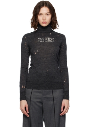 MM6 Maison Margiela Gray Wool Turtleneck