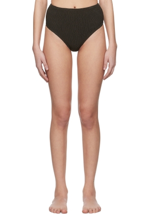 TOTEME Khaki Smocked Bikini Bottom