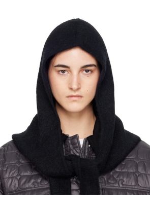 GANNI Black Soft Wool Balaclava