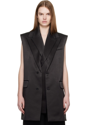 Jean Paul Gaultier Black Double Layer Body Detail Vest