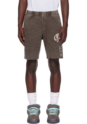 Dime Brown Waffle Fighter Shorts