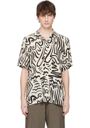 OAS Off-White & Black Aerosol Viscose Shirt