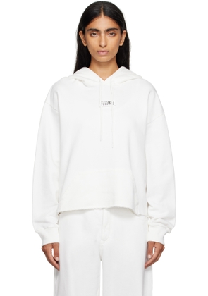 MM6 Maison Margiela White Logo Patch Hoodie