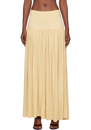 Aya Muse Yellow Gathered Maxi Skirt