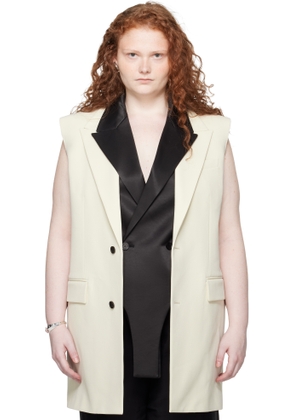 Jean Paul Gaultier SSENSE Exclusive Off-White 'The Sleeveless Vanilla Suit' Vest